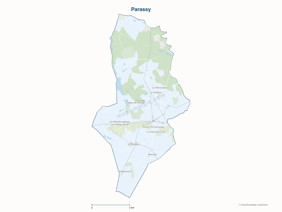Carte de Parassy à personnaliser