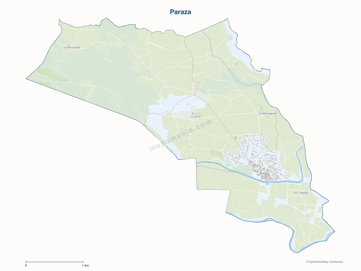 Carte de Paraza à personnaliser