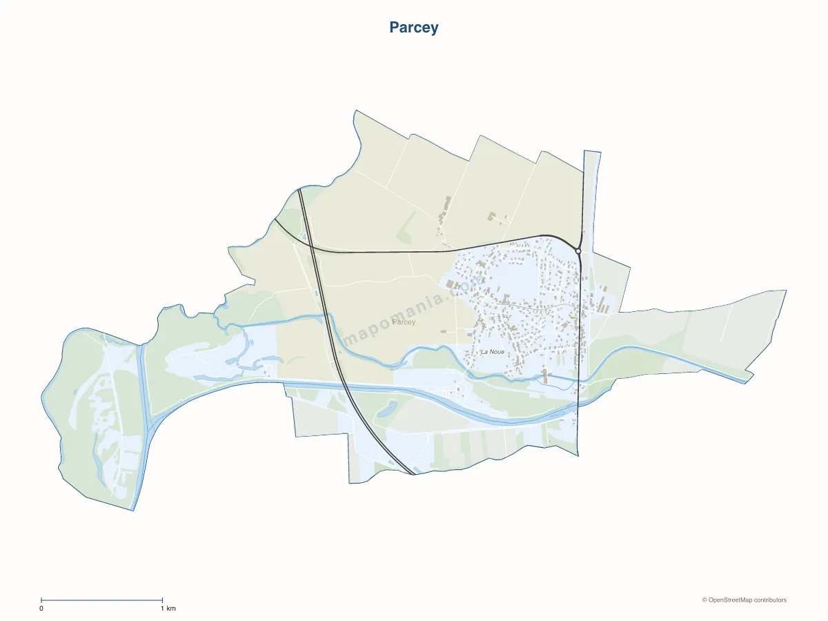 Carte de Parcey à personnaliser