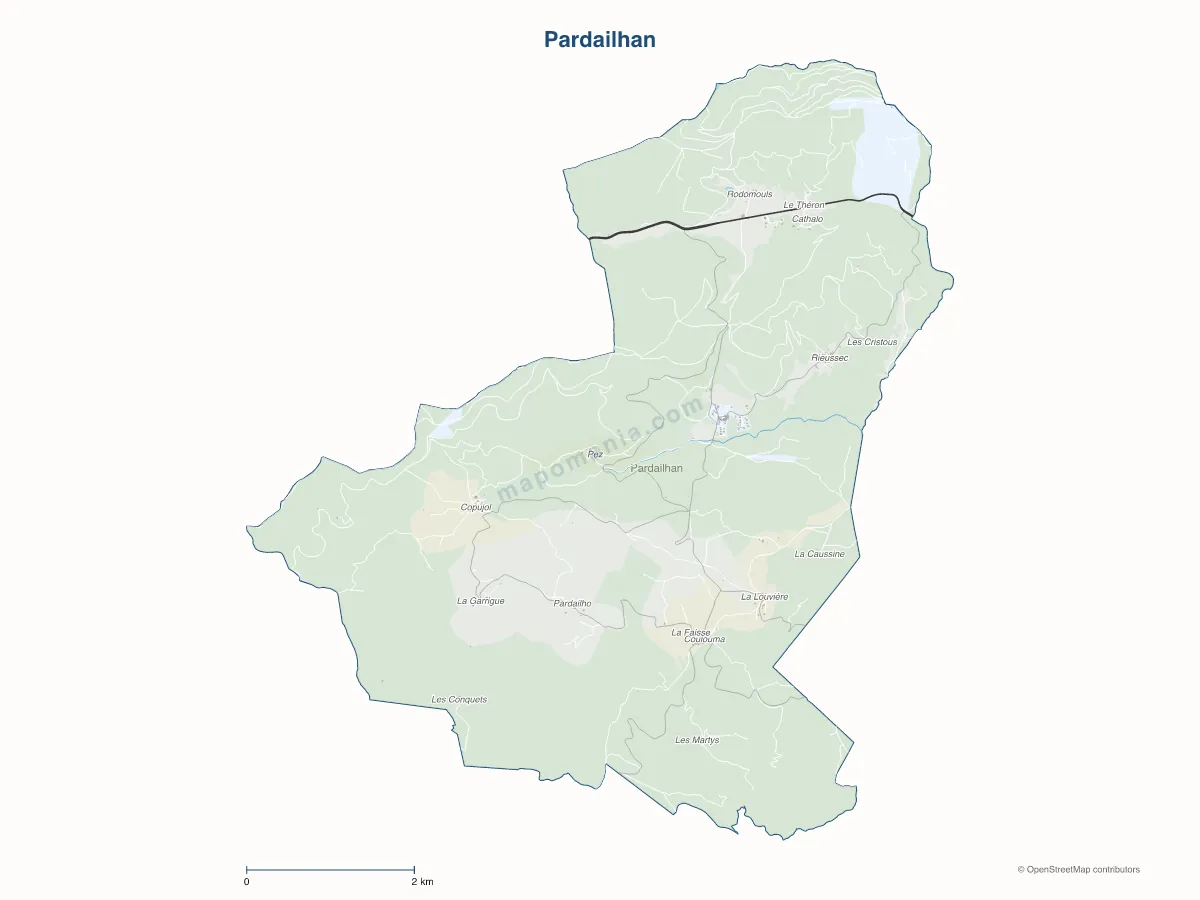 Carte de Pardailhan à personnaliser