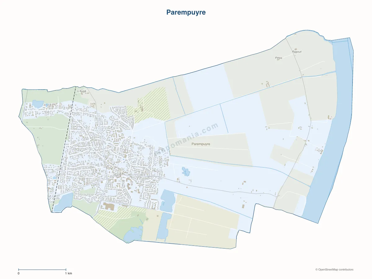 Carte de Parempuyre à personnaliser