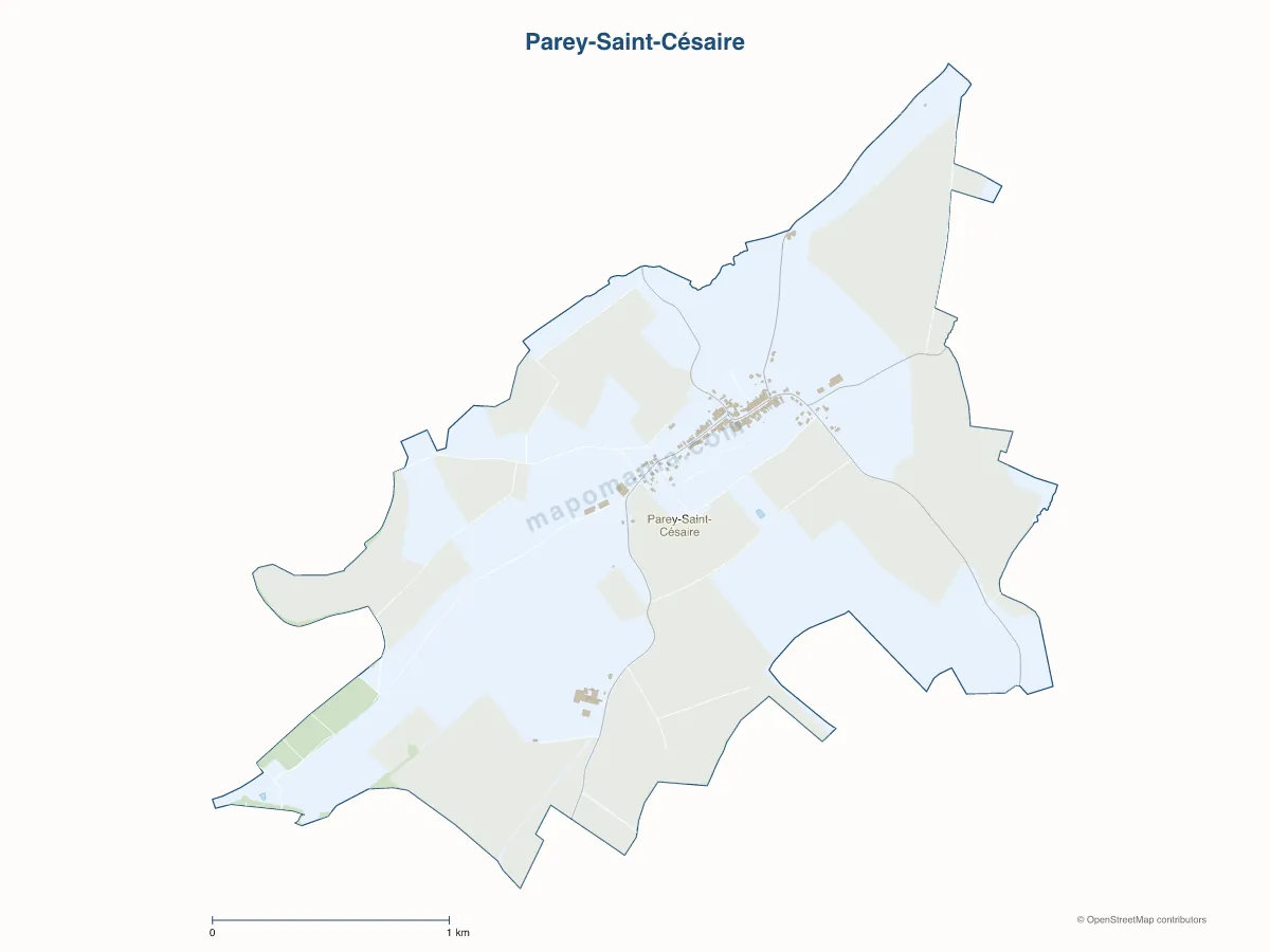 Carte de Parey-Saint-Césaire à personnaliser