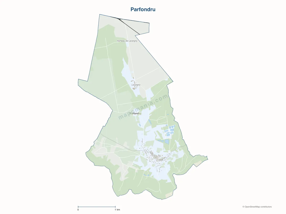 Carte de Parfondru à personnaliser