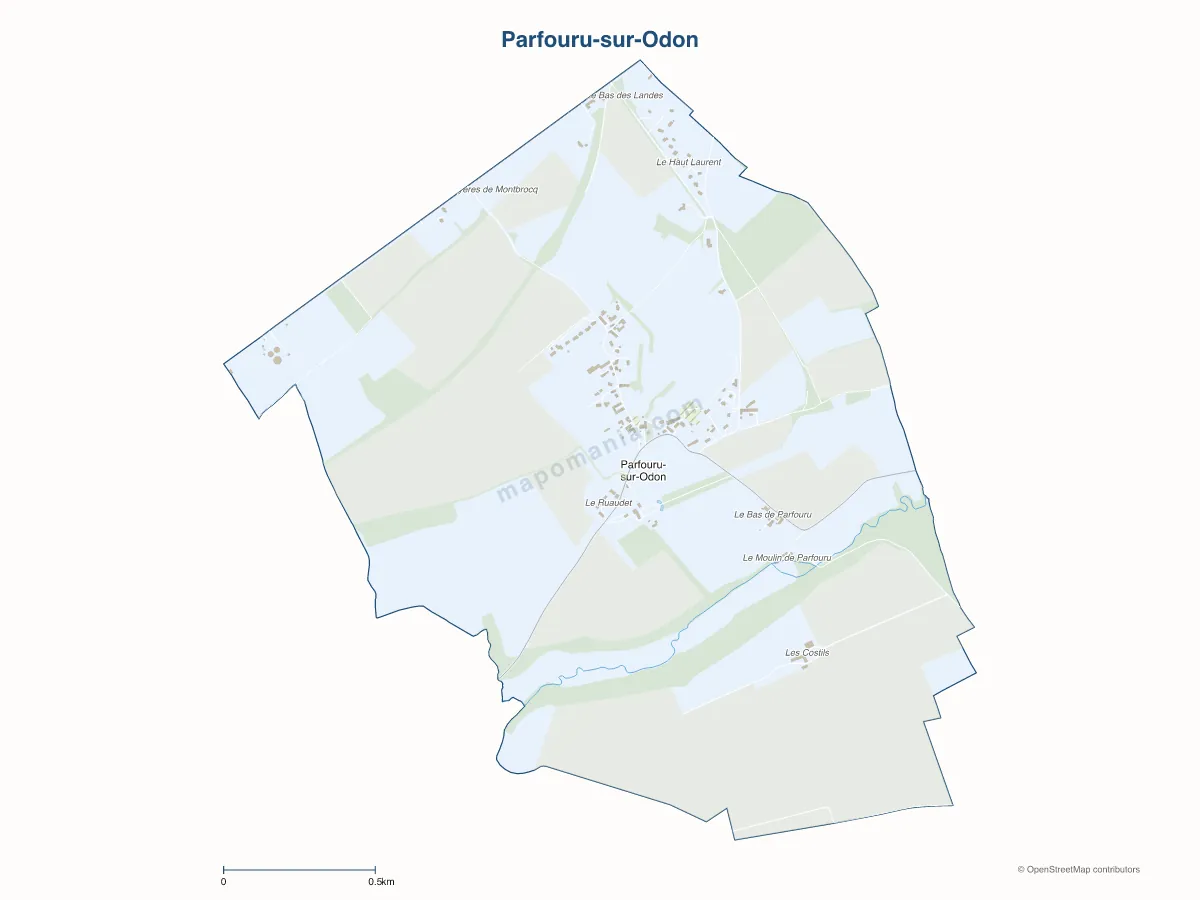 Carte de Parfouru-sur-Odon à personnaliser
