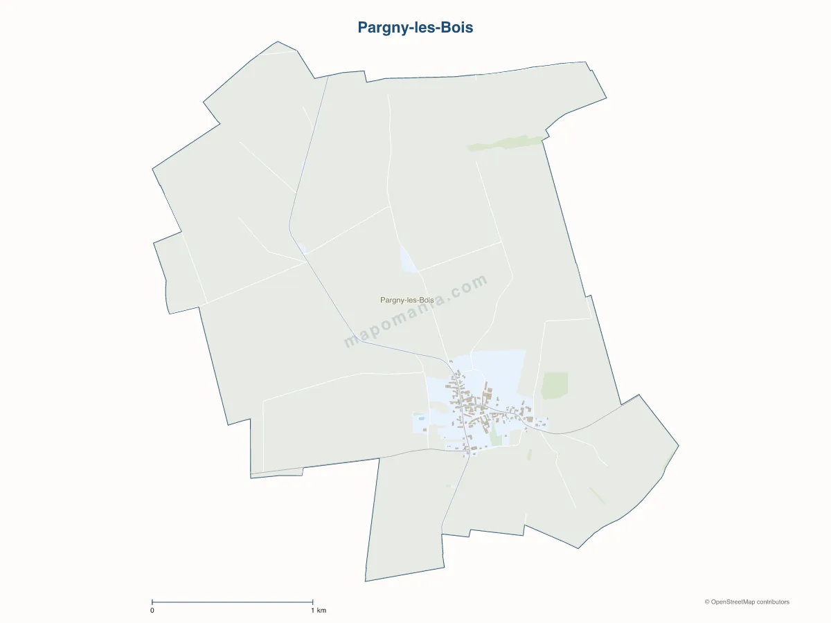 Carte de Pargny-les-Bois à personnaliser