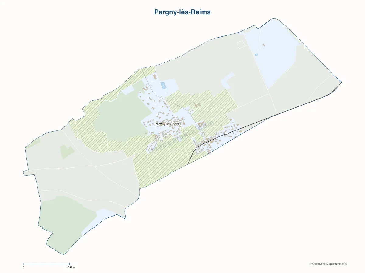Carte de Pargny-lès-Reims à personnaliser