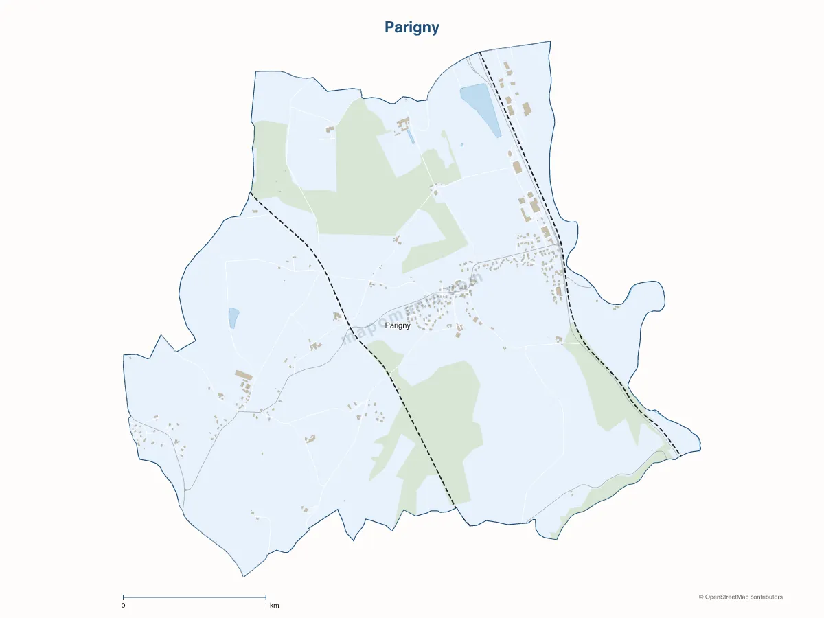 Carte de Parigny à personnaliser