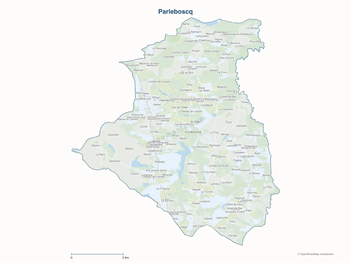 Carte de Parleboscq à personnaliser