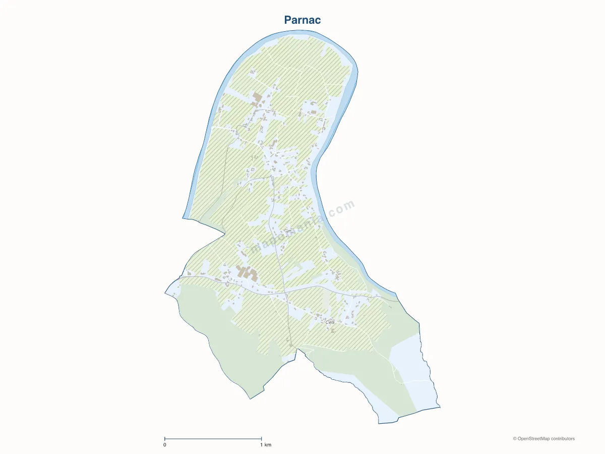 Carte de Parnac à personnaliser