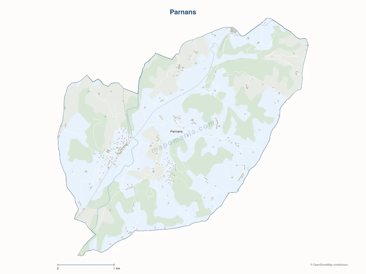 Carte de Parnans à personnaliser
