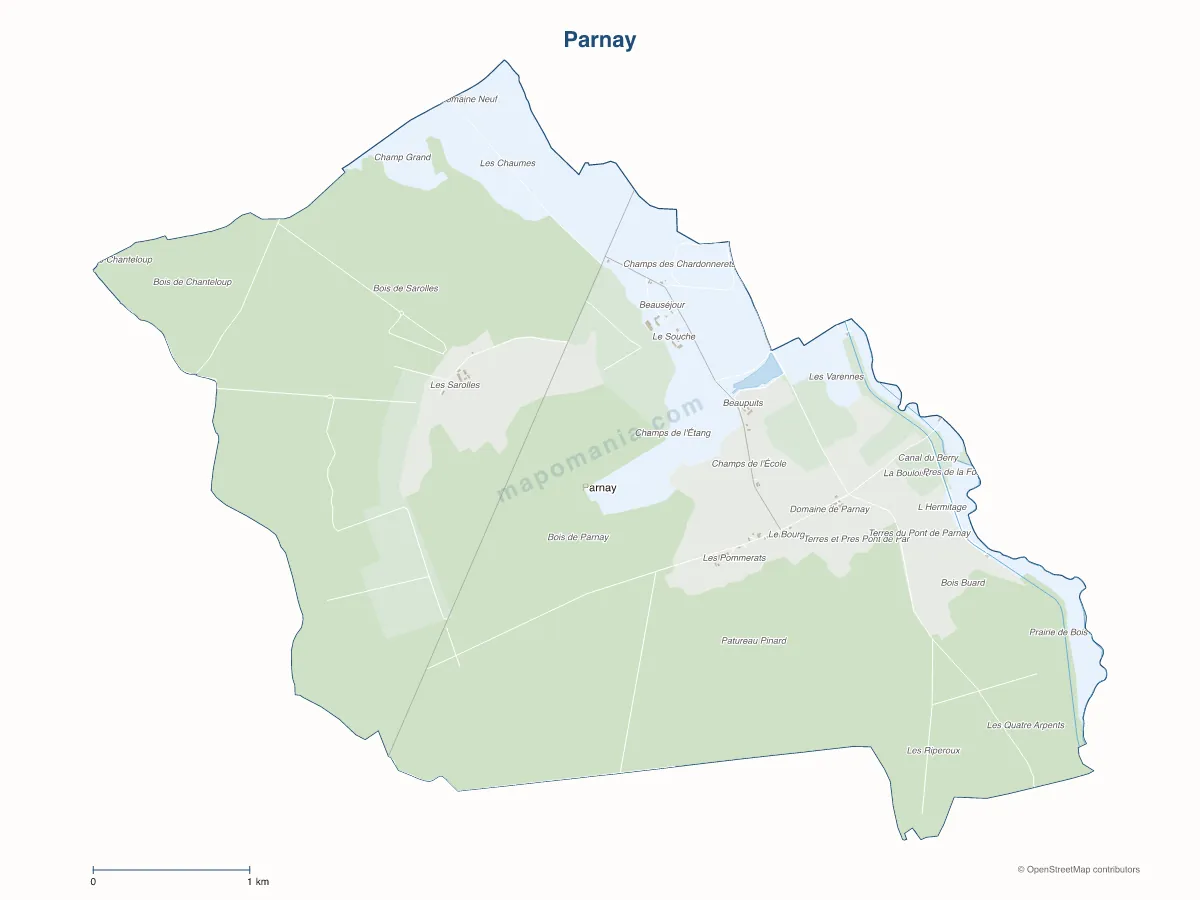 Carte de Parnay à personnaliser