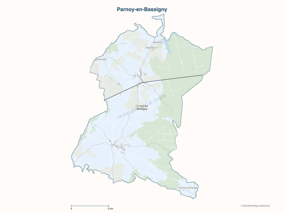 Carte de Parnoy-en-Bassigny à personnaliser
