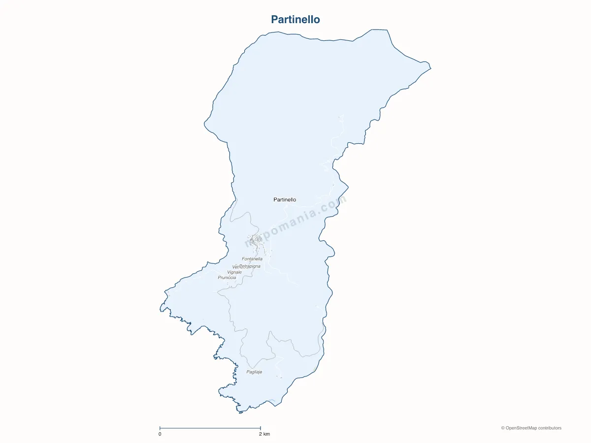 Carte de Partinello à personnaliser