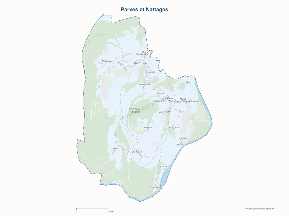 Carte de Parves et Nattages à personnaliser