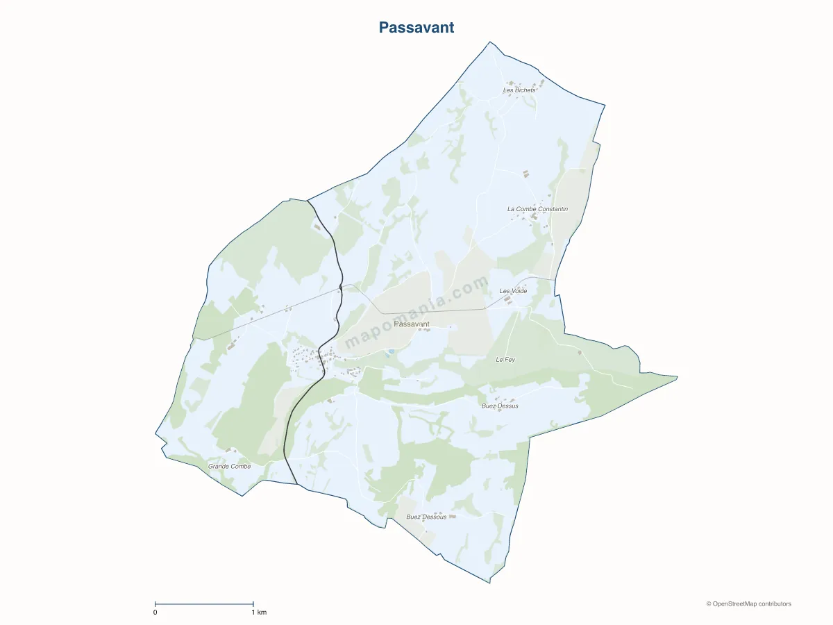 Carte de Passavant à personnaliser