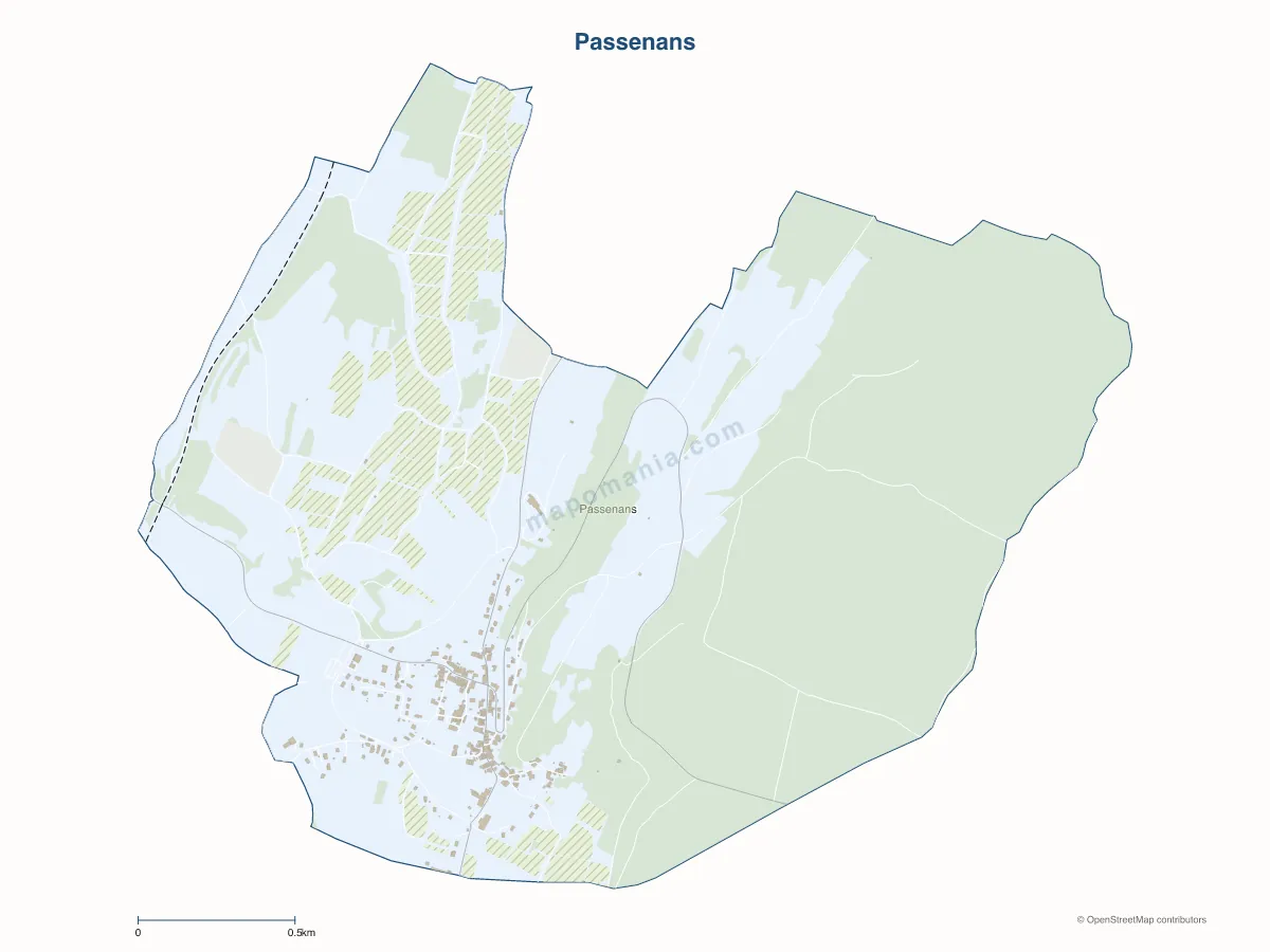Carte de Passenans à personnaliser
