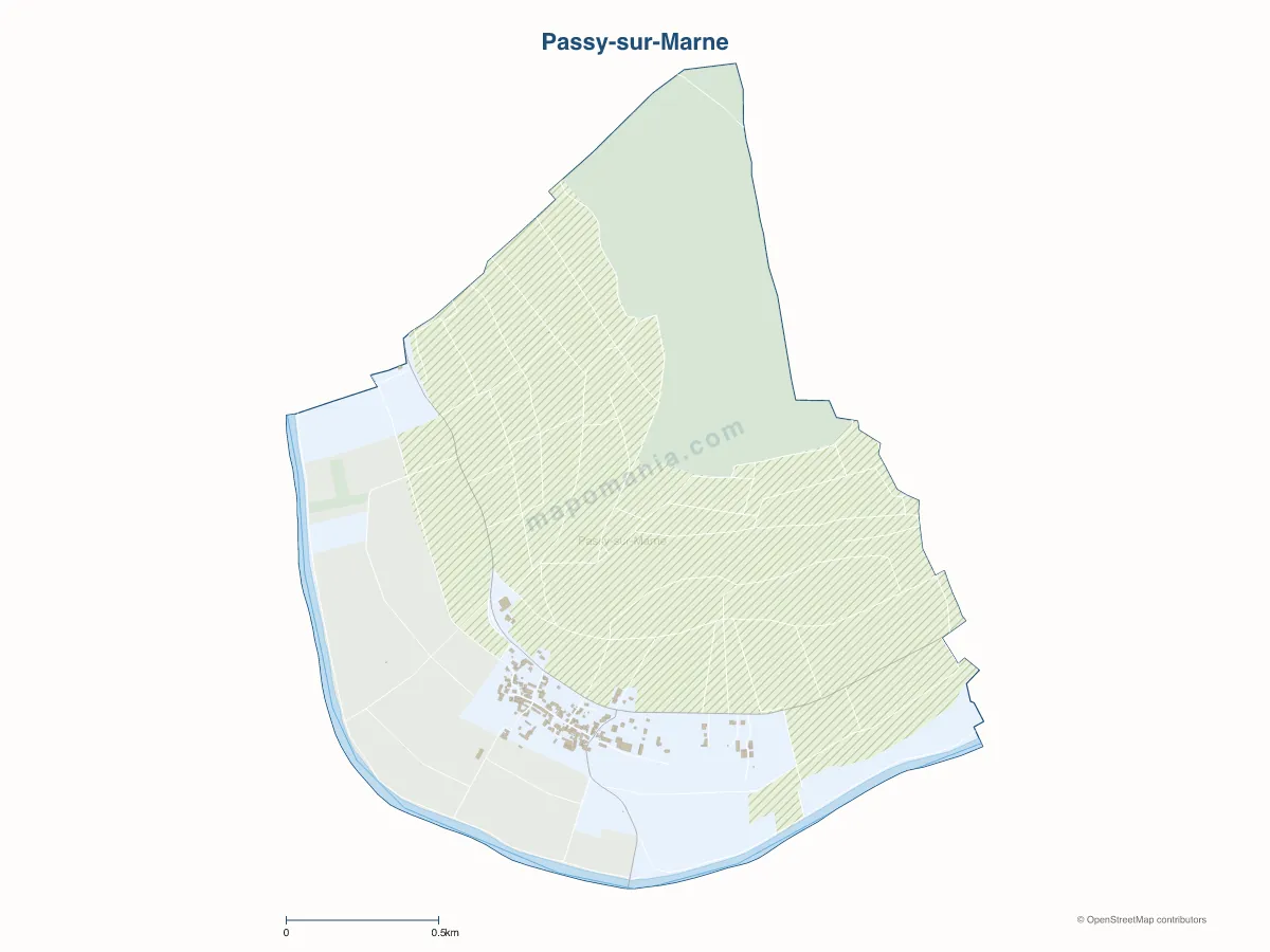 Carte de Passy-sur-Marne à personnaliser