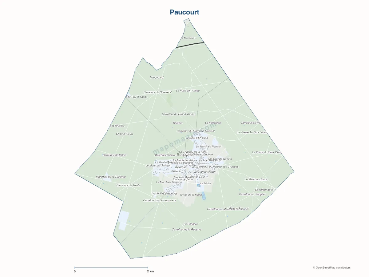 Carte de Paucourt à personnaliser
