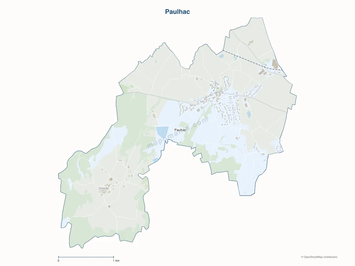 Carte de Paulhac à personnaliser