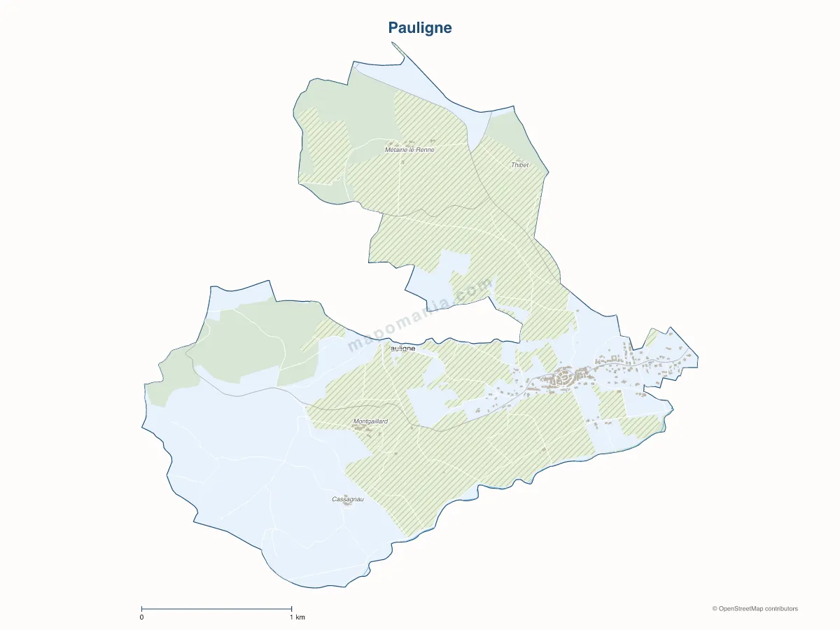 Carte de Pauligne à personnaliser