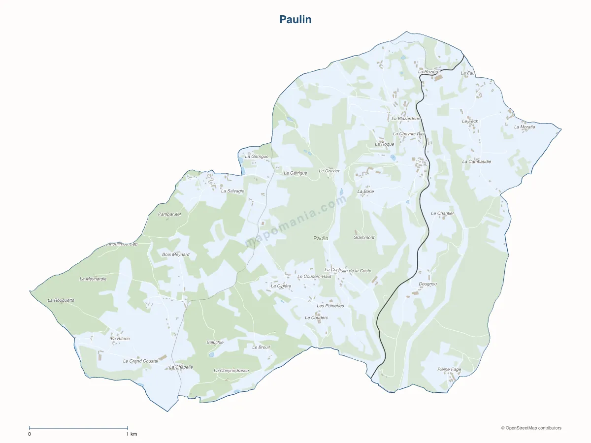 Carte de Paulin à personnaliser