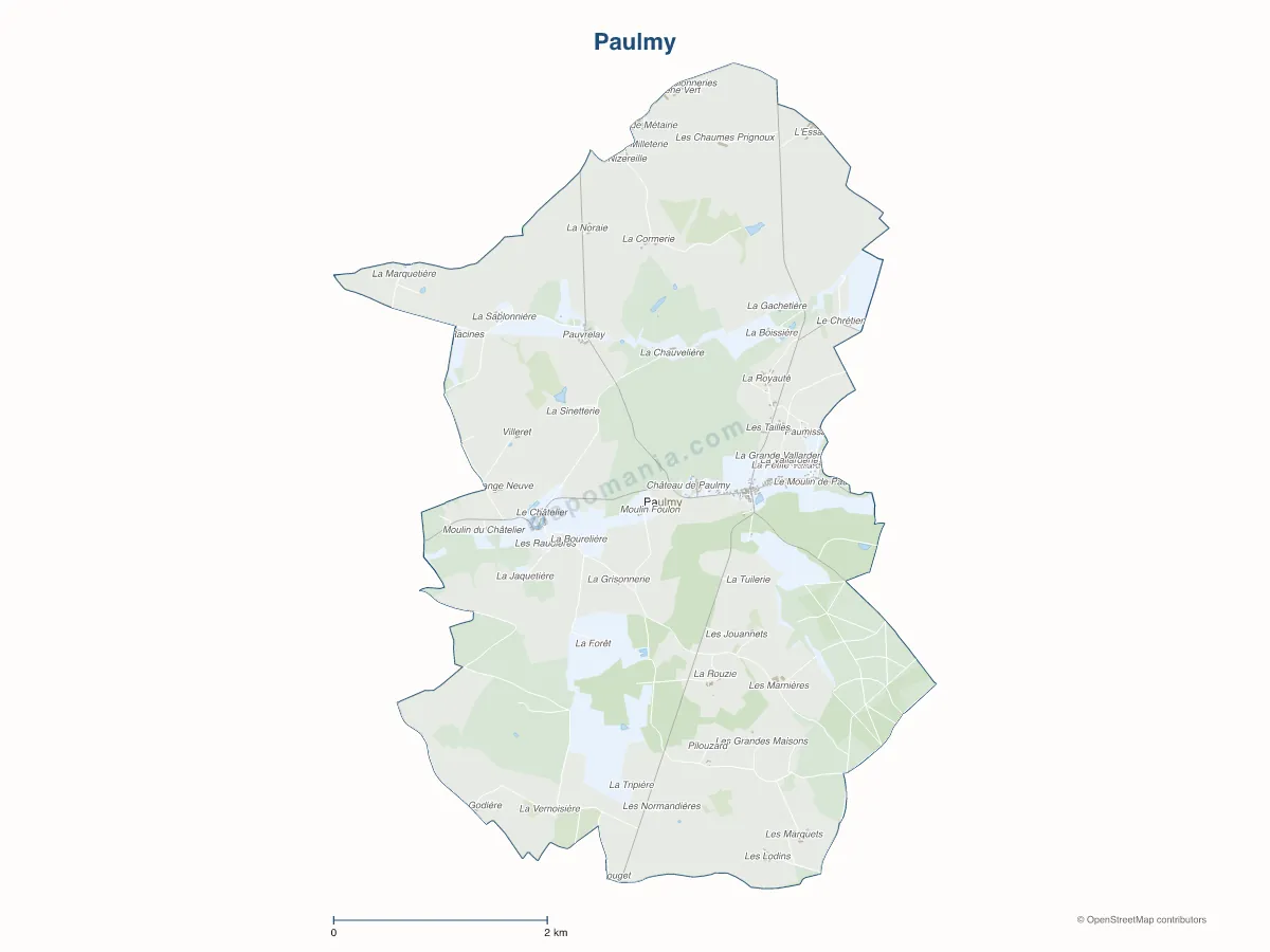 Carte de Paulmy à personnaliser