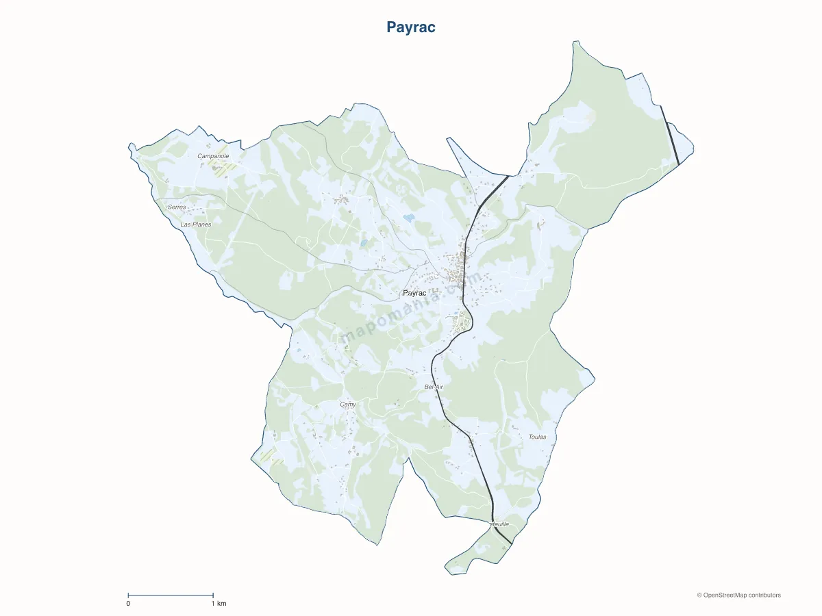 Carte de Payrac à personnaliser