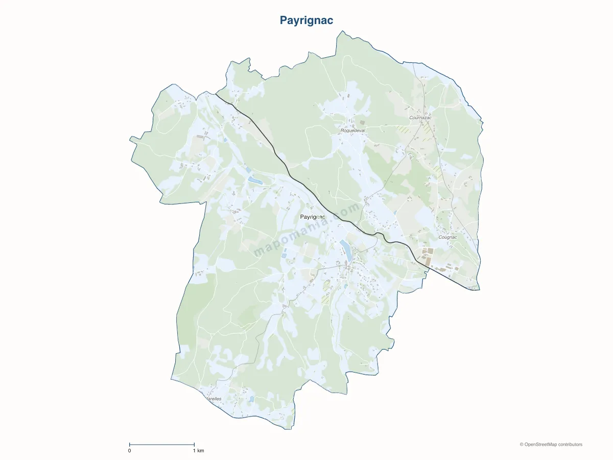 Carte de Payrignac à personnaliser