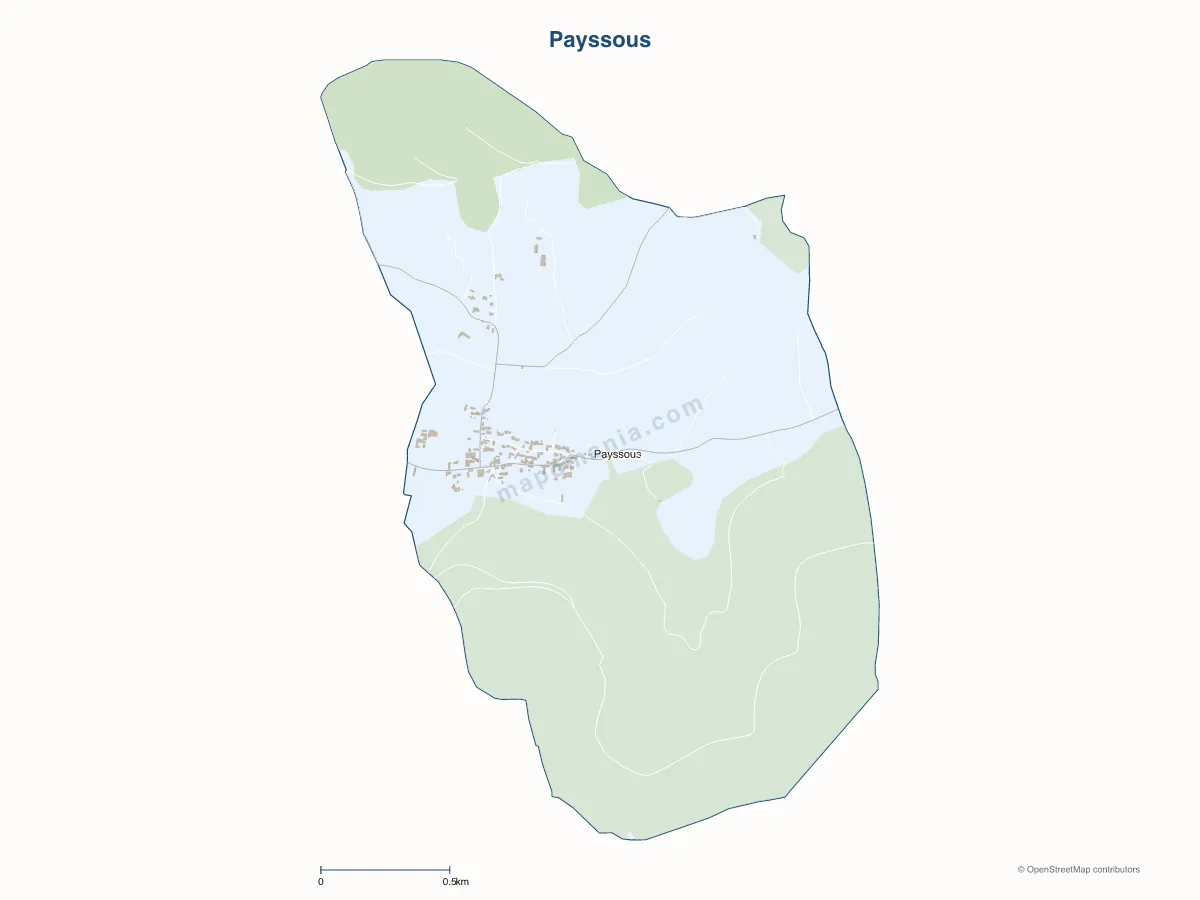 Carte de Payssous à personnaliser