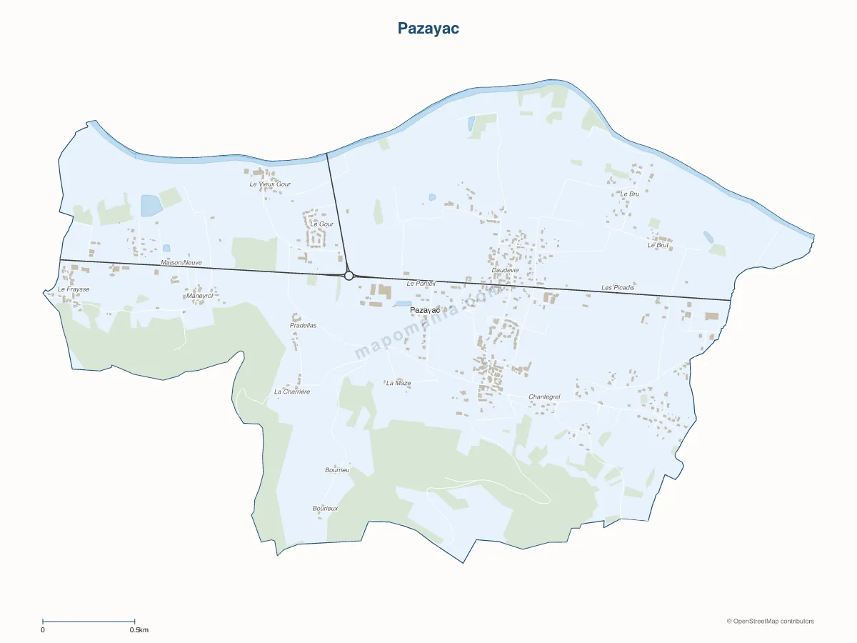 Carte de Pazayac à personnaliser