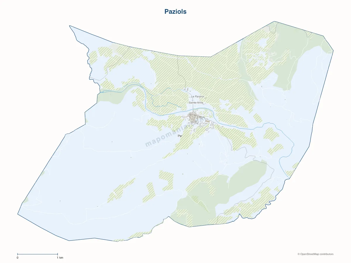 Carte de Paziols à personnaliser