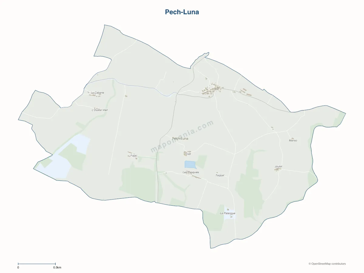 Carte de Pech-Luna à personnaliser