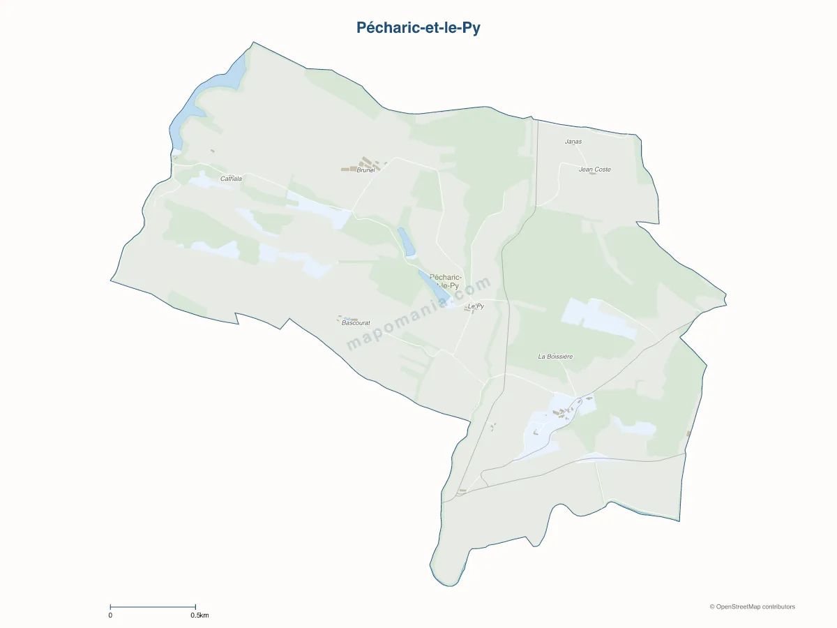Carte de Pécharic-et-le-Py à personnaliser