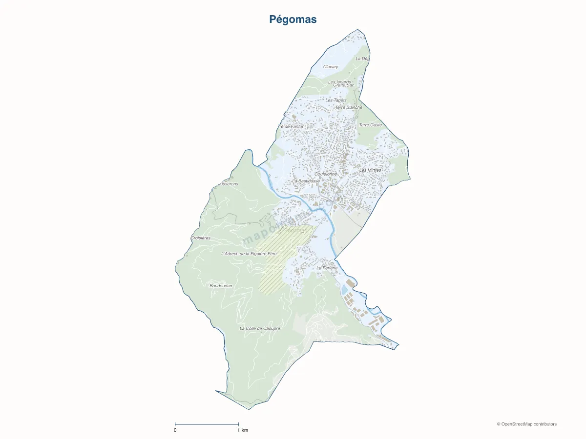 Carte de Pégomas à personnaliser