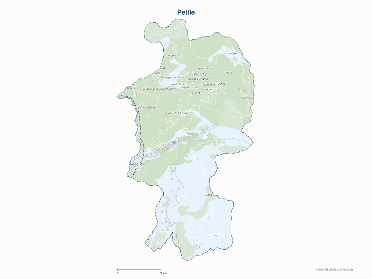 Carte de Peille à personnaliser
