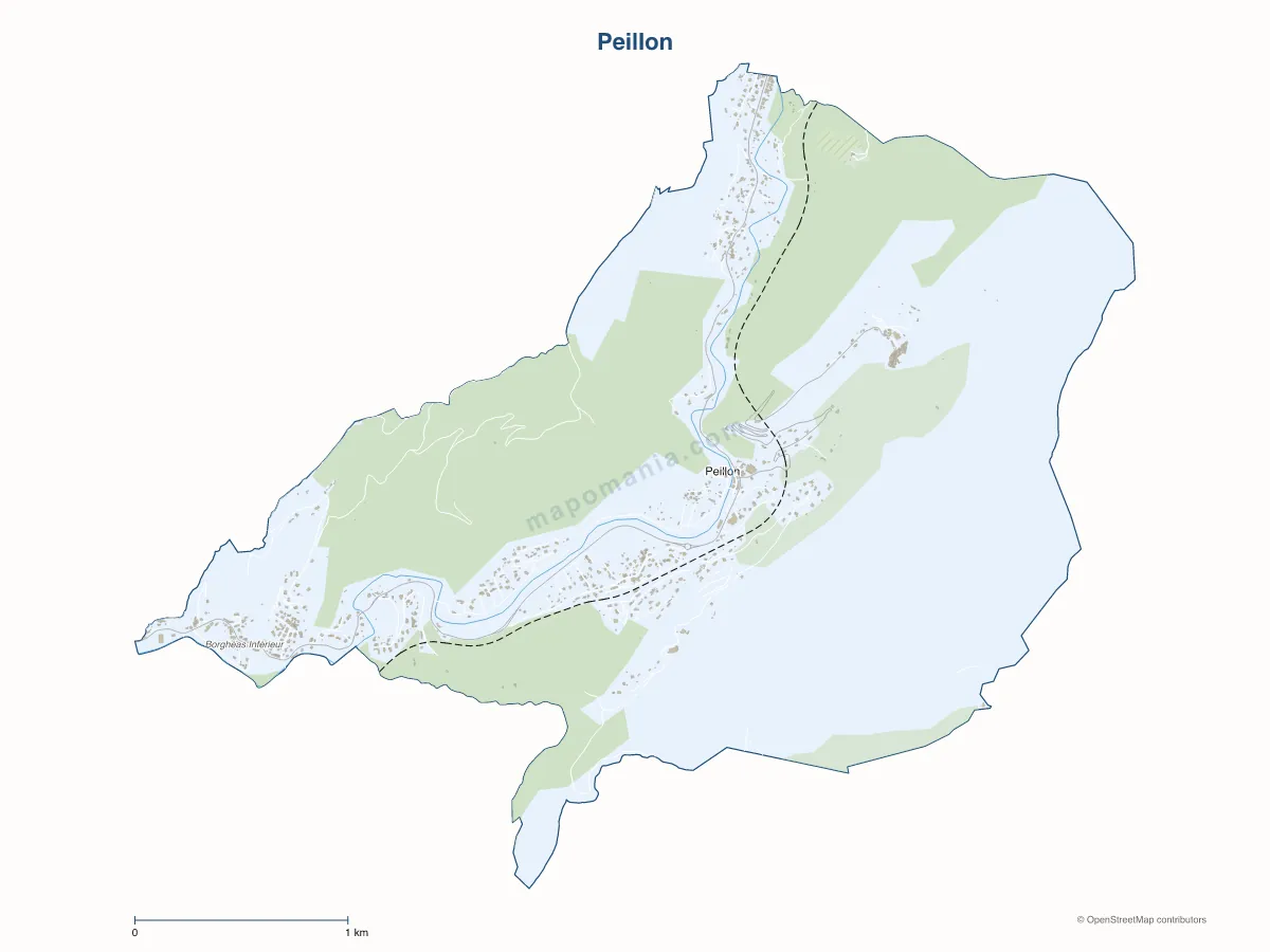 Carte de Peillon à personnaliser