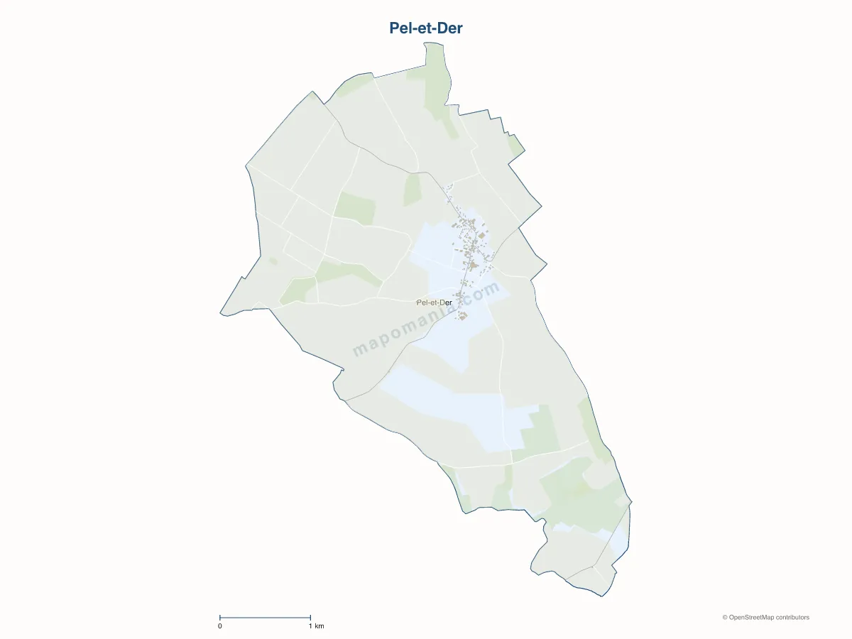 Carte de Pel-et-Der à personnaliser