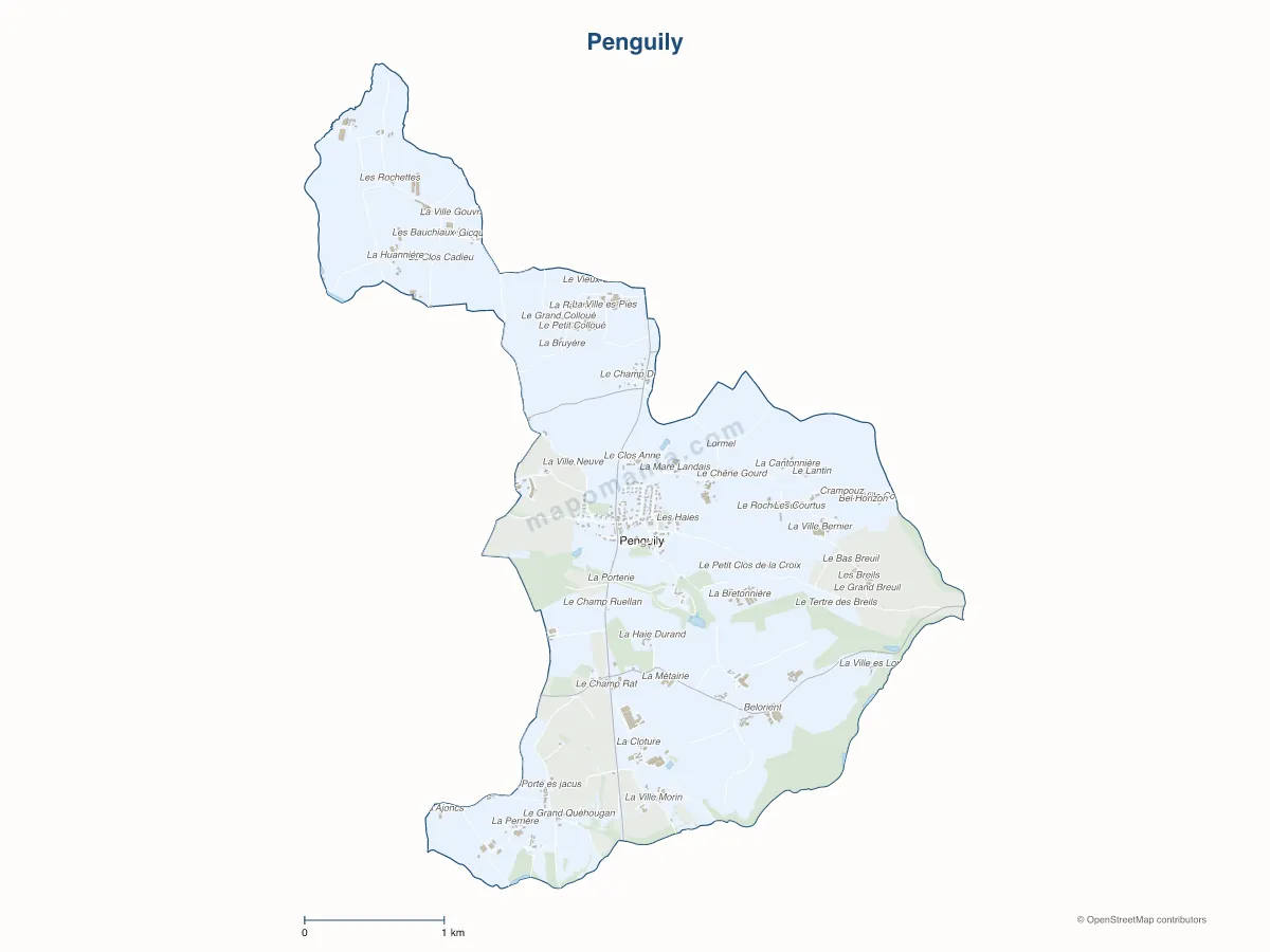 Carte de Penguily à personnaliser