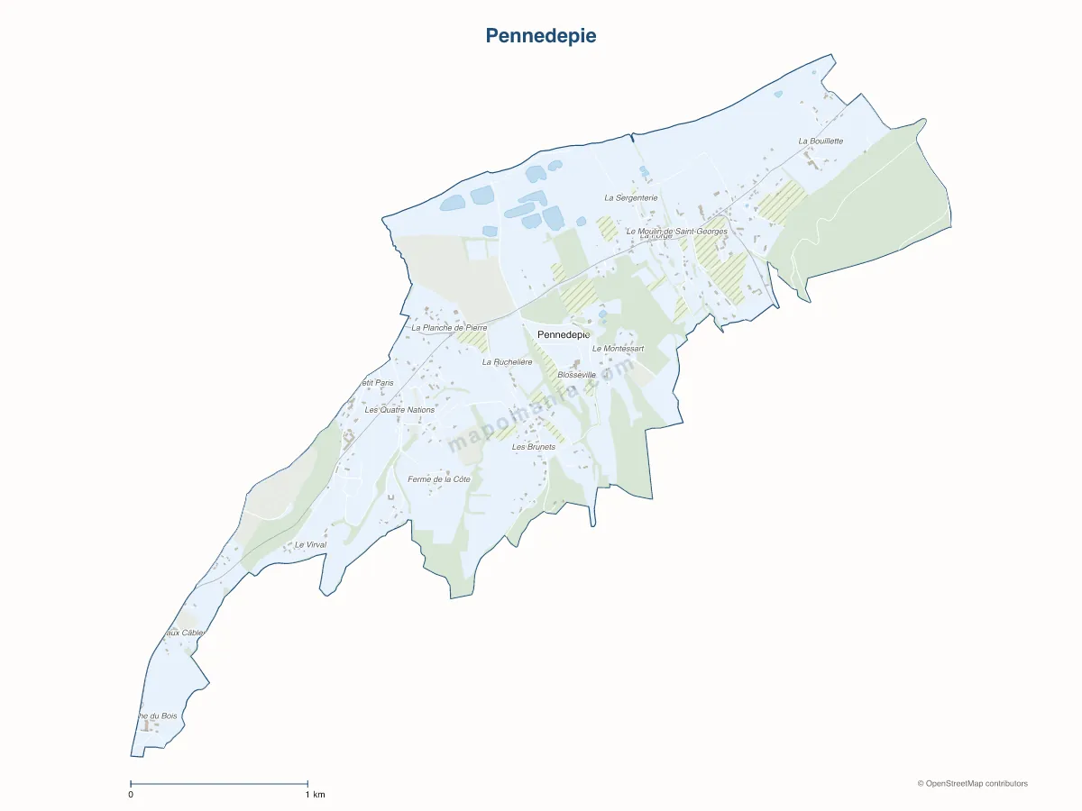 Carte de Pennedepie à personnaliser