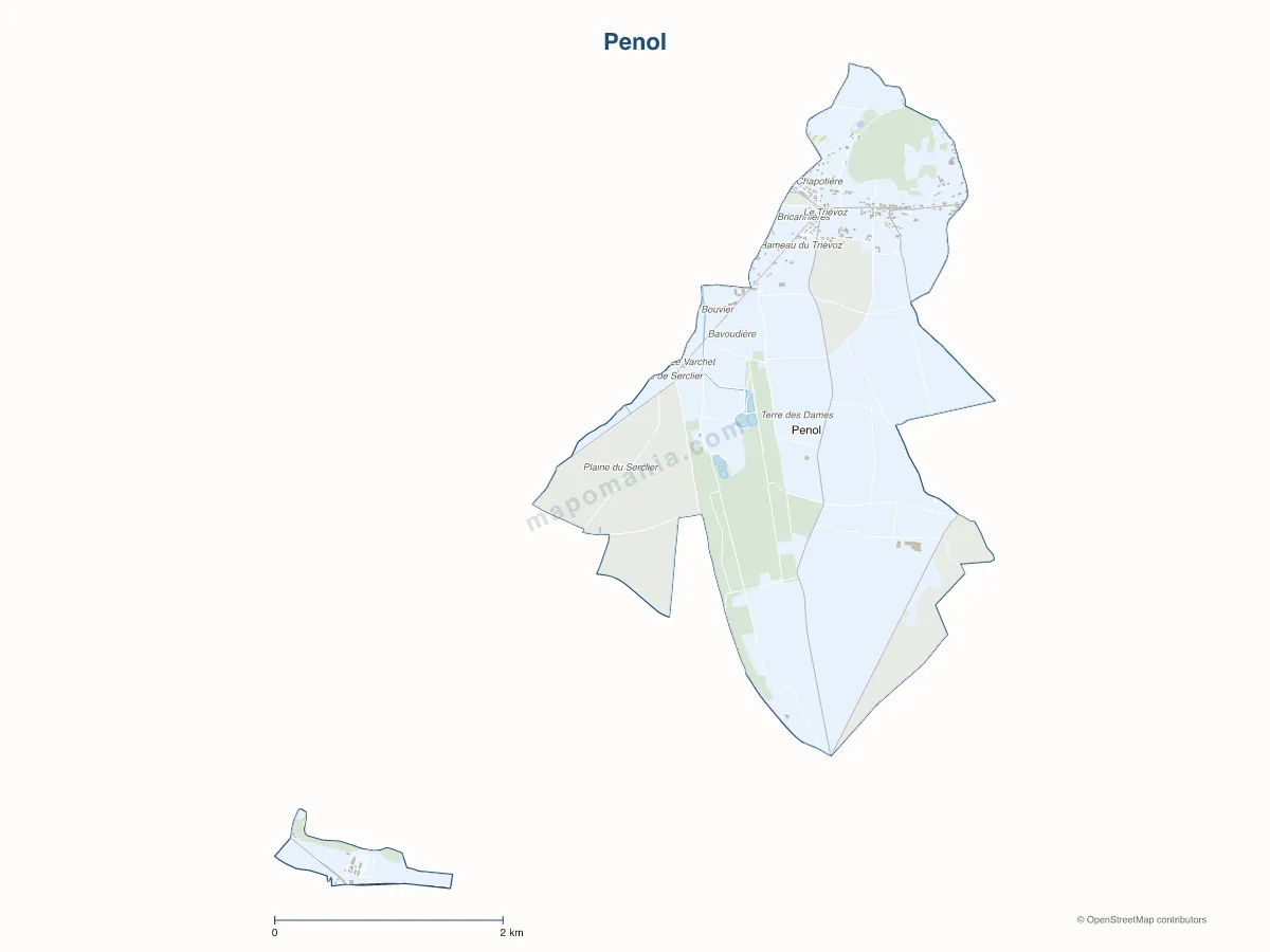 Carte de Penol à personnaliser