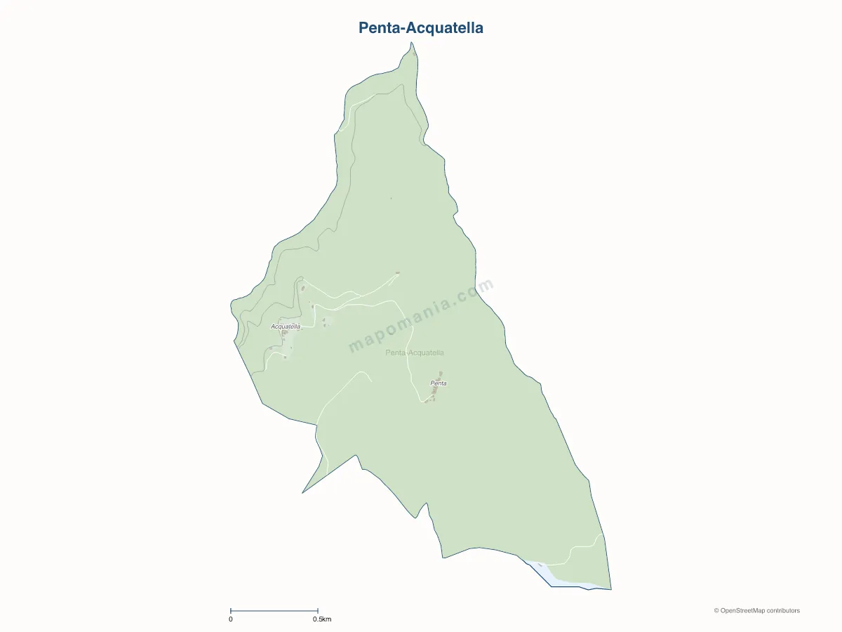 Carte de Penta-Acquatella à personnaliser