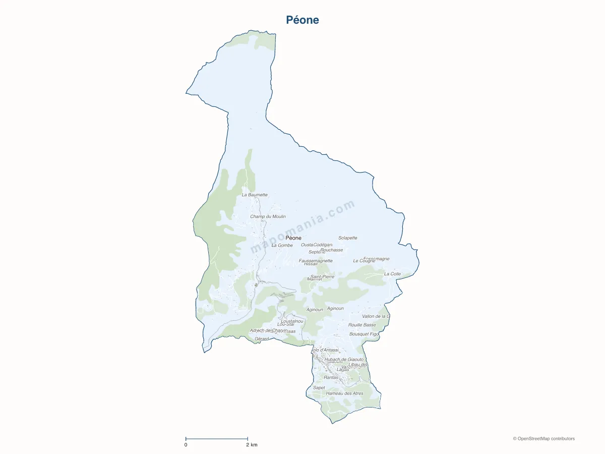 Carte de Péone à personnaliser