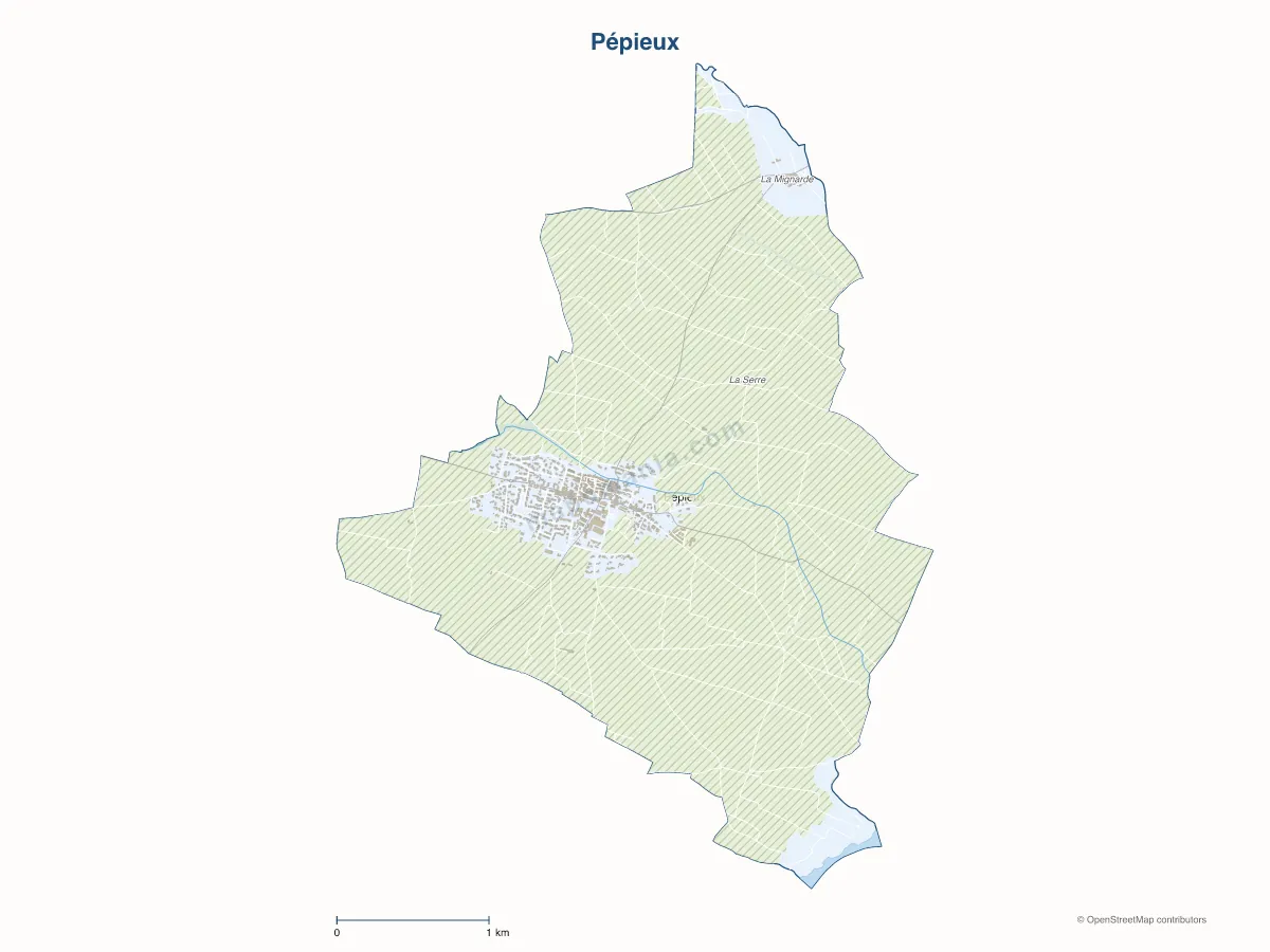 Carte de Pépieux à personnaliser