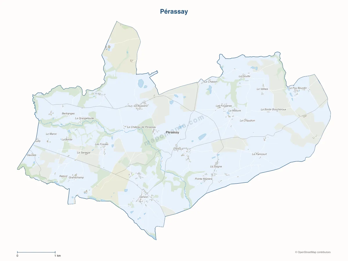 Carte de Pérassay à personnaliser