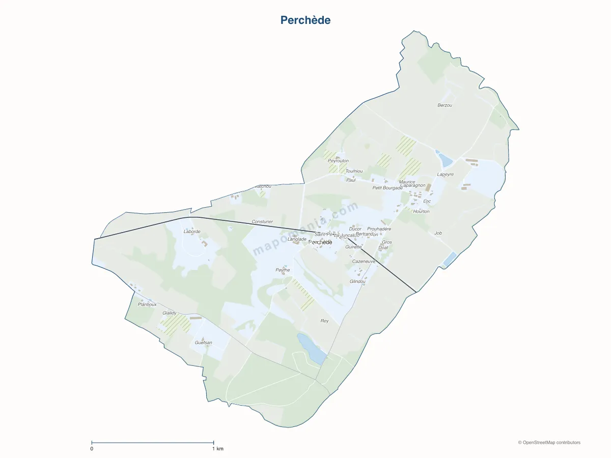 Carte de Perchède à personnaliser