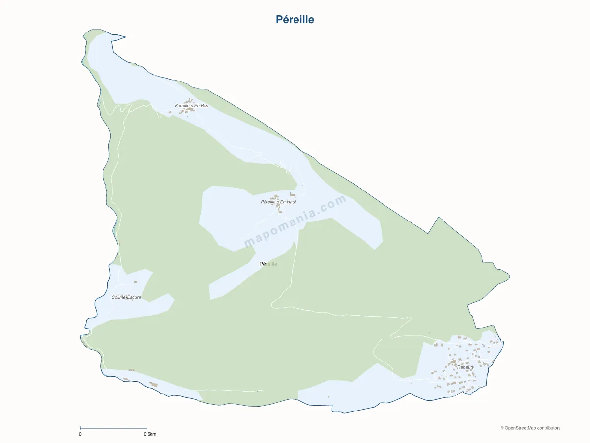 Carte de Péreille à personnaliser