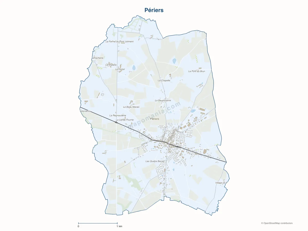Carte de Périers à personnaliser
