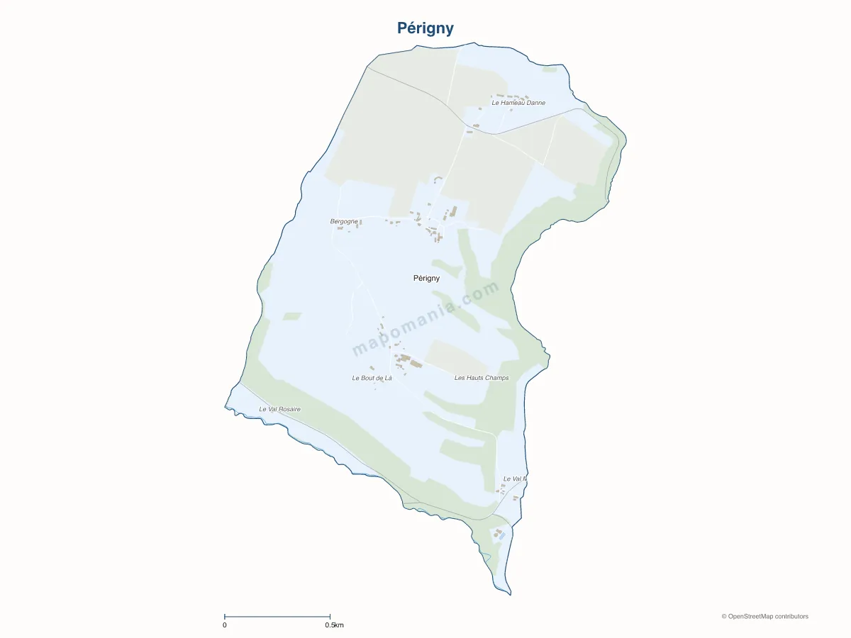 Carte de Périgny à personnaliser