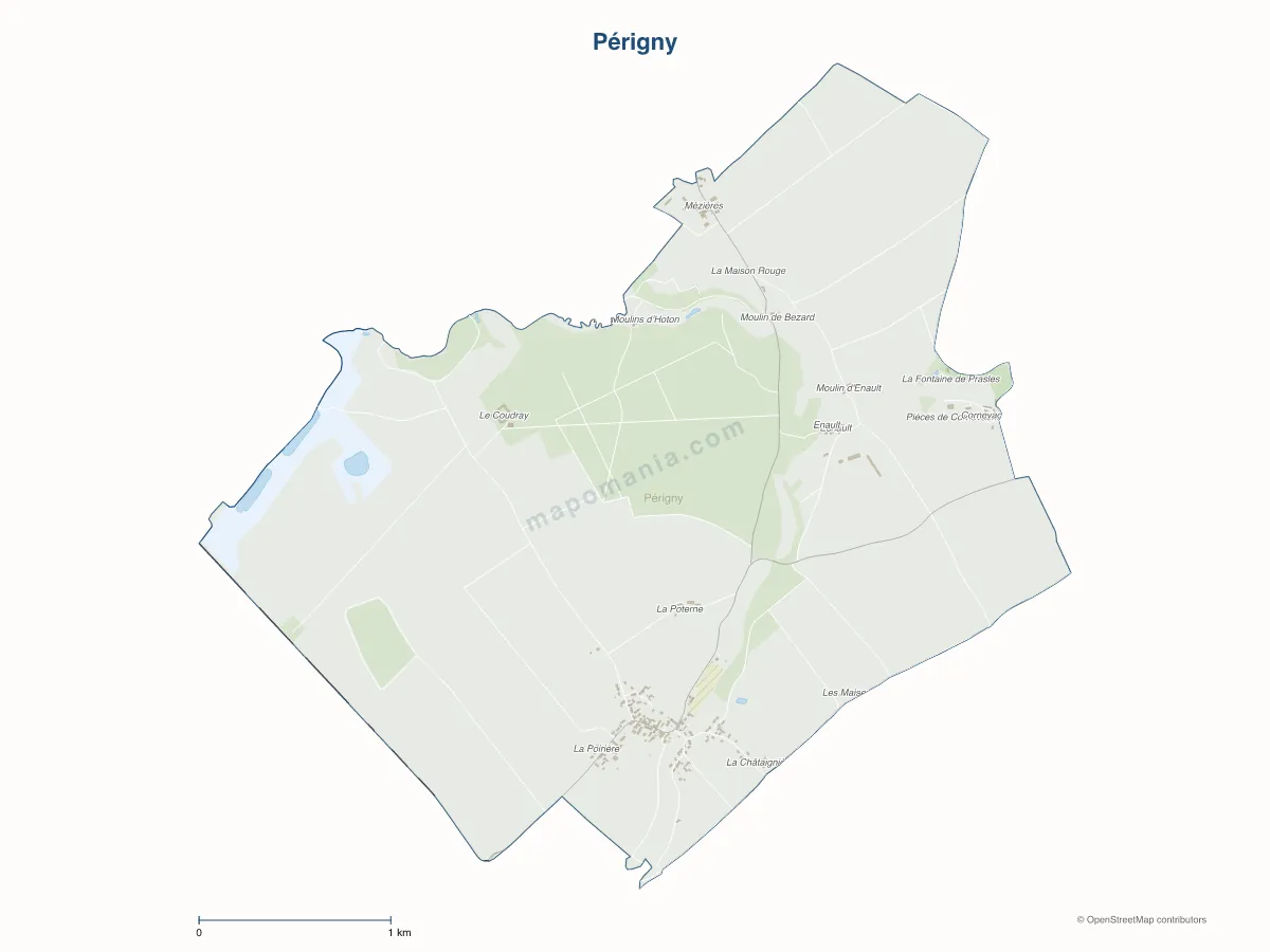Carte de Périgny à personnaliser