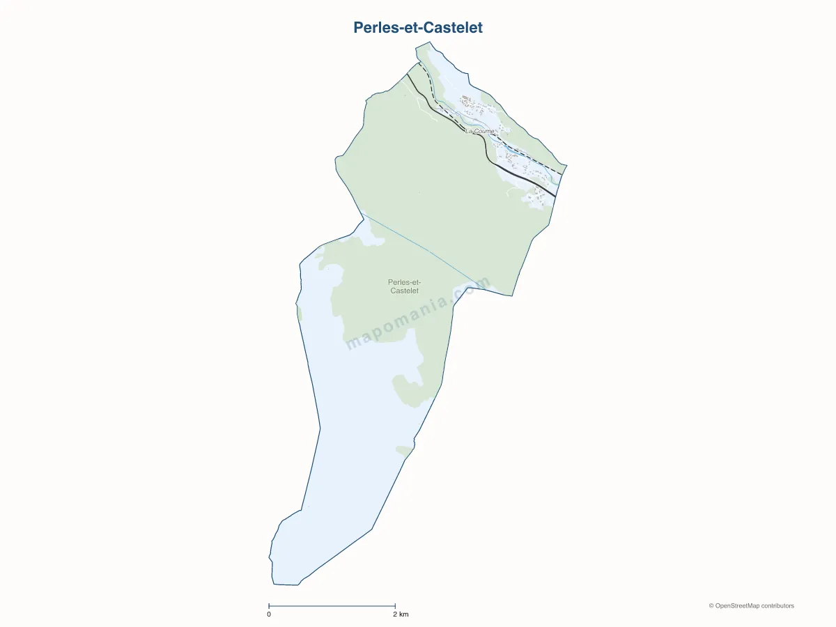 Carte de Perles-et-Castelet à personnaliser